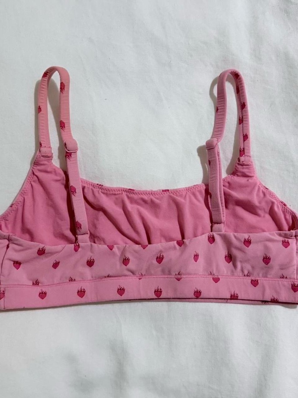 Skims Fits Everybody Scoop Bralette in Flame Heart - Picture 2 of 3